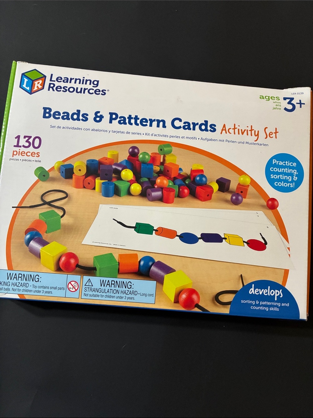 Learning Resources - BEADS & PATTERN CARDS ACTIVITY SET